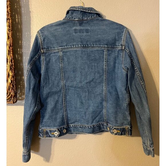 Eddie Bauer Womens Jacket Blue S Small Jean Cotton Denim Classic Washable - Picture 7 of 9